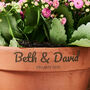 Personalised Wedding / Engagement Terracotta Flower Pot, thumbnail 2 of 3