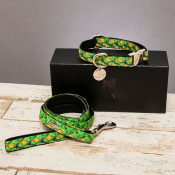 The Alderley Green Botanical Collar And Lead Set, 2 of 5