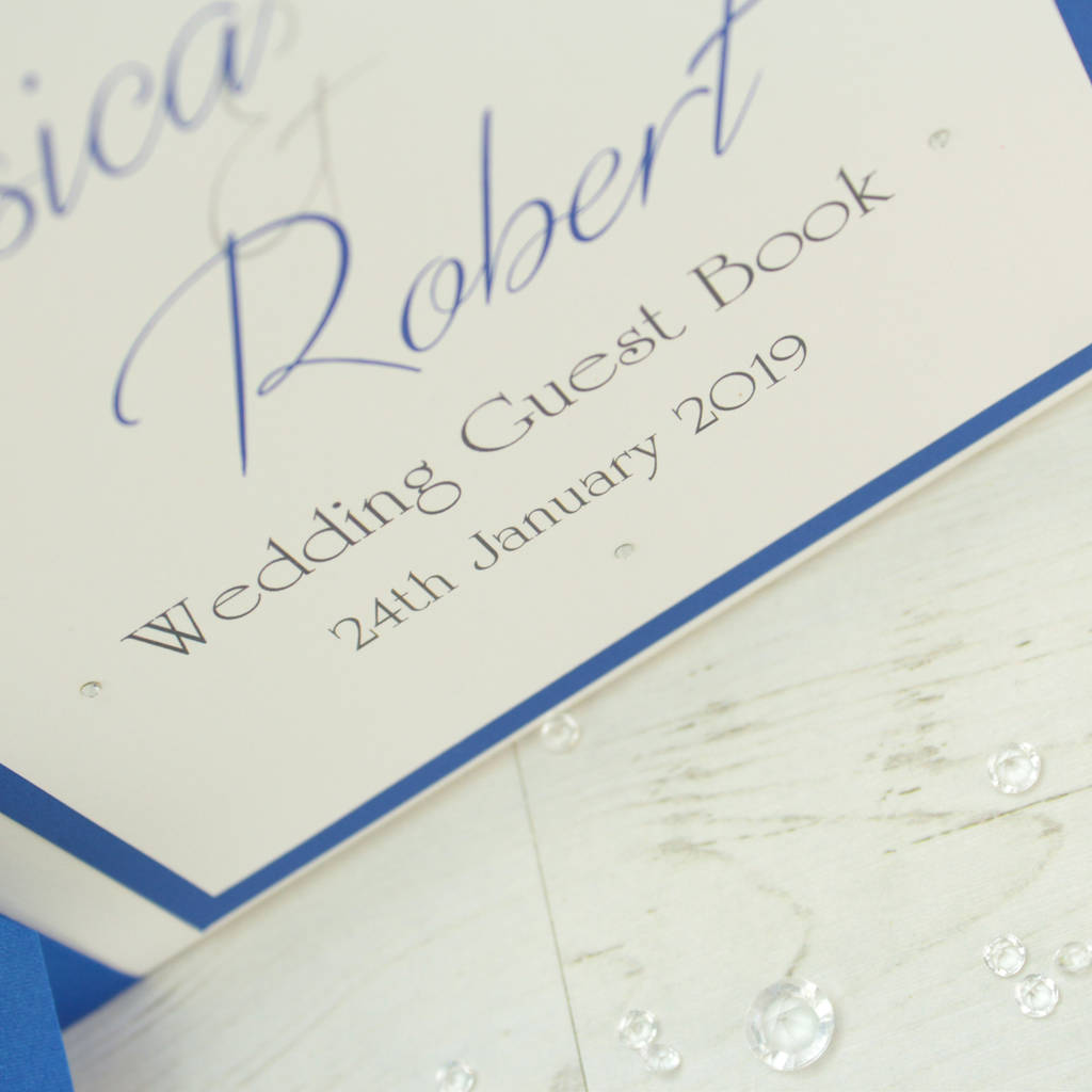 personalised kensington wedding guest book by dreams to reality design