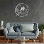 Birds On Branch Round Wooden Home Room Wall Art, thumbnail 1 of 10