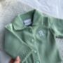Personalised Green Knitted Cardigan, thumbnail 1 of 5