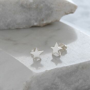 Star Studs Earrings Sterling Silver, 2 of 7