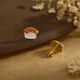 Salmon Sushi Stud Earrings In Sterling Silver, thumbnail 5 of 11