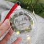 Mr And Mrs Wedding Glass Christmas Bauble, thumbnail 1 of 3