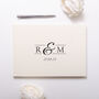 Personalised Wedding Initials Linen Guest Book, thumbnail 2 of 11