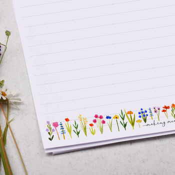 A4 Ditsy Flowers Letter Writing Paper, 2 of 4