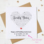 Personalised 20th Wedding Anniversary Card, thumbnail 2 of 5