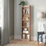 Tall Narrow Corona Design Pine Bookcase, Antique Wax, thumbnail 1 of 6