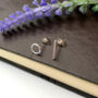 Mismatched Circle And Bar Stud Earrings, thumbnail 5 of 10