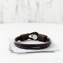 Personalised Men's Silver And Leather Bracelet, thumbnail 4 of 7