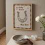 Personalised 'How Lucky' Horseshoe Wedding Art Print, thumbnail 1 of 12