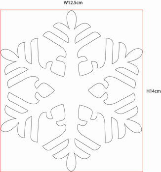 Christmas Snowflake Stencil, 4 of 4
