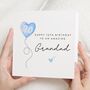 70th Birthday Card For Grandad Blue Heart, thumbnail 1 of 7