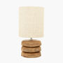 Natural Mango Wood Three Pebble Table Lamp, thumbnail 4 of 9