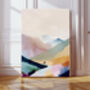 Cycling Mountain Set Of Two Landscape Art Prints, thumbnail 5 of 6