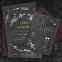Photogram Inspired Cyanna Noir Wedding Invite Suite, thumbnail 2 of 4