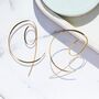Abstract Unusual Hoop Sterling Silver Hoop Earrings, thumbnail 5 of 7
