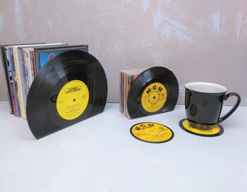 Vinyl Record Bookends Bowl Coasters Gift Pack | Bundle Set | Job Lot | Retro | Music Fan| Music Lover |, 10 of 12