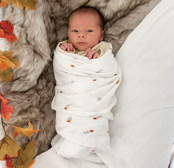 Small Flower Swaddle Blanket, 5 of 5