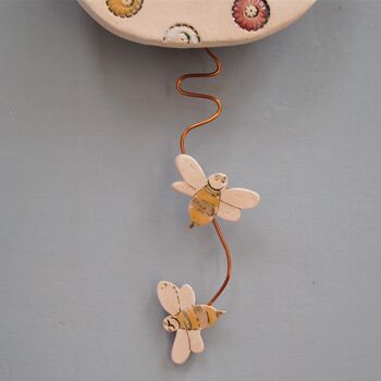 Bumblebee Wall Clock With Bee Pendulum, 4 of 8
