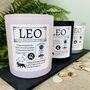 Personalised Leo Horoscope Star Sign Candle, thumbnail 1 of 11
