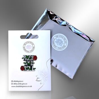 Rock And Roll Rose Enamel Lapel Pin Badge, Gifts For Music Lovers, Birthday, Christmas, Friendship Gift For Teenager, 5 of 8