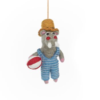 Handmade Felt Holiday Hippo Hanging Summer Decoration, 3 of 3