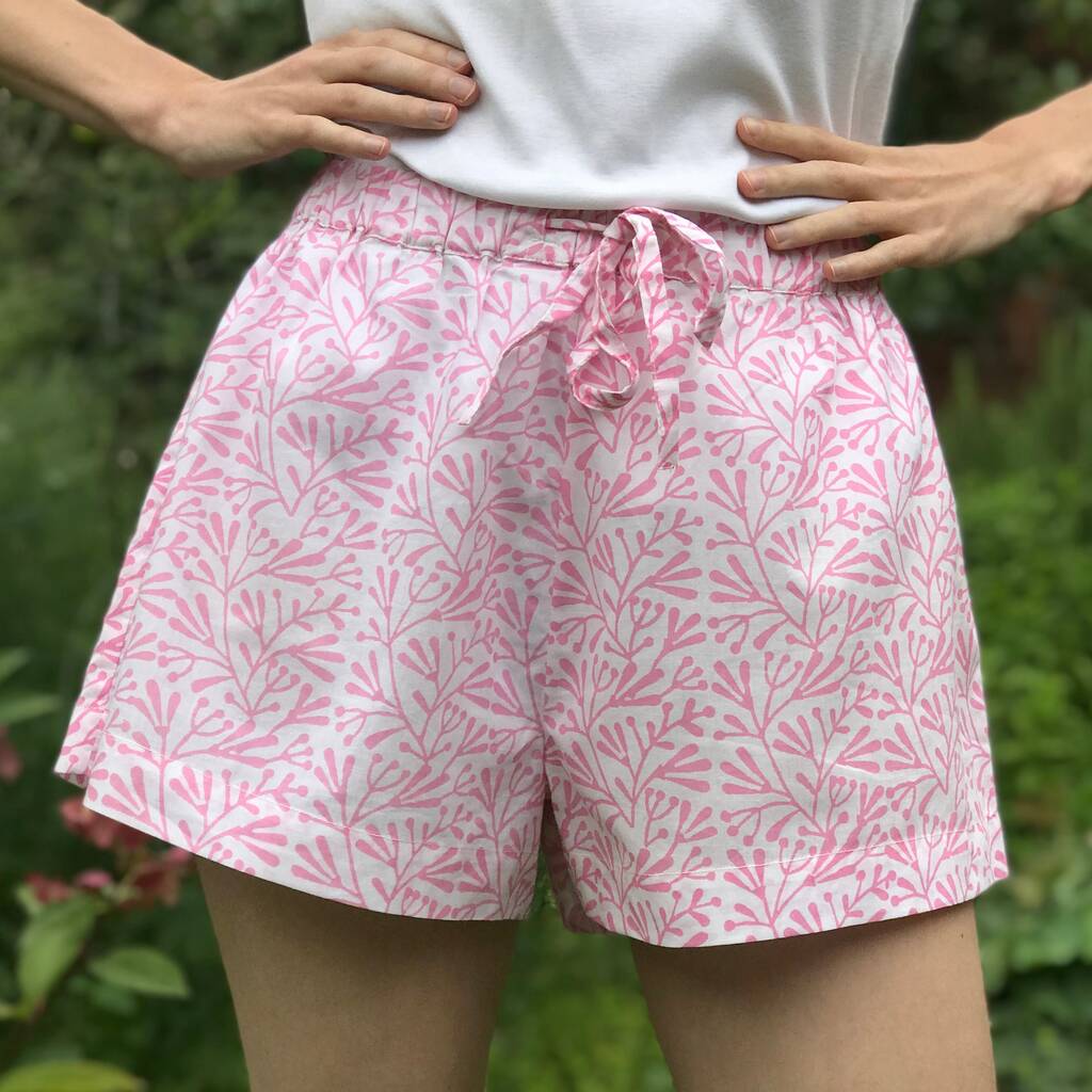 Sleep Shorts Pink Bud, 1 of 3