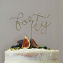 Forty Wire Birthday Cake Topper, thumbnail 1 of 4