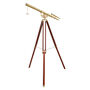 Custom 60 Inch Antique Style Brass Telescope With Tripod, thumbnail 2 of 6