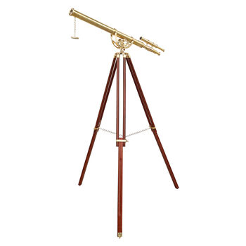 Custom 60 Inch Antique Style Brass Telescope With Tripod, 2 of 6