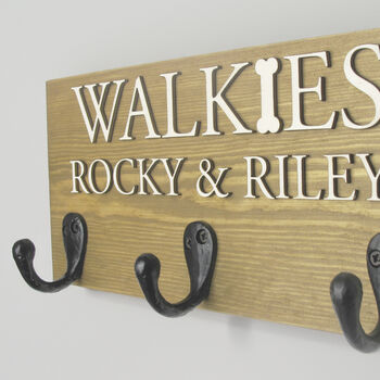Personalised Walkie's With Pet Names Dog Lead Holder, 5 of 10