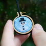Christmas Bauble Let It Snow Cross Stitch Kit, thumbnail 2 of 11