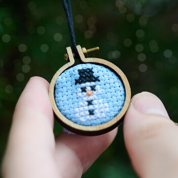 Christmas Bauble Let It Snow Cross Stitch Kit, 2 of 11