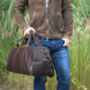 Leather Boot Gym Weekend Bag, thumbnail 3 of 12