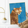 Custom Personalised Cheetah Wearing Glasses Art Print, thumbnail 1 of 6