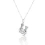 Solid Silver U Initial Necklace With Mother Of Pearl, thumbnail 2 of 6