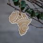 Africa Wooden Christmas Decorations Set Of Four, thumbnail 2 of 2