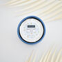 Lino Print Botanical Candle Pot With Refill Denim Blue, thumbnail 3 of 7