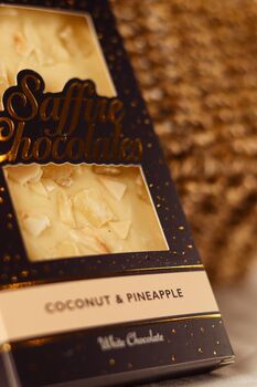 Big White Chocolate Bar Handmade By Saffire Chocolates, 5 of 5