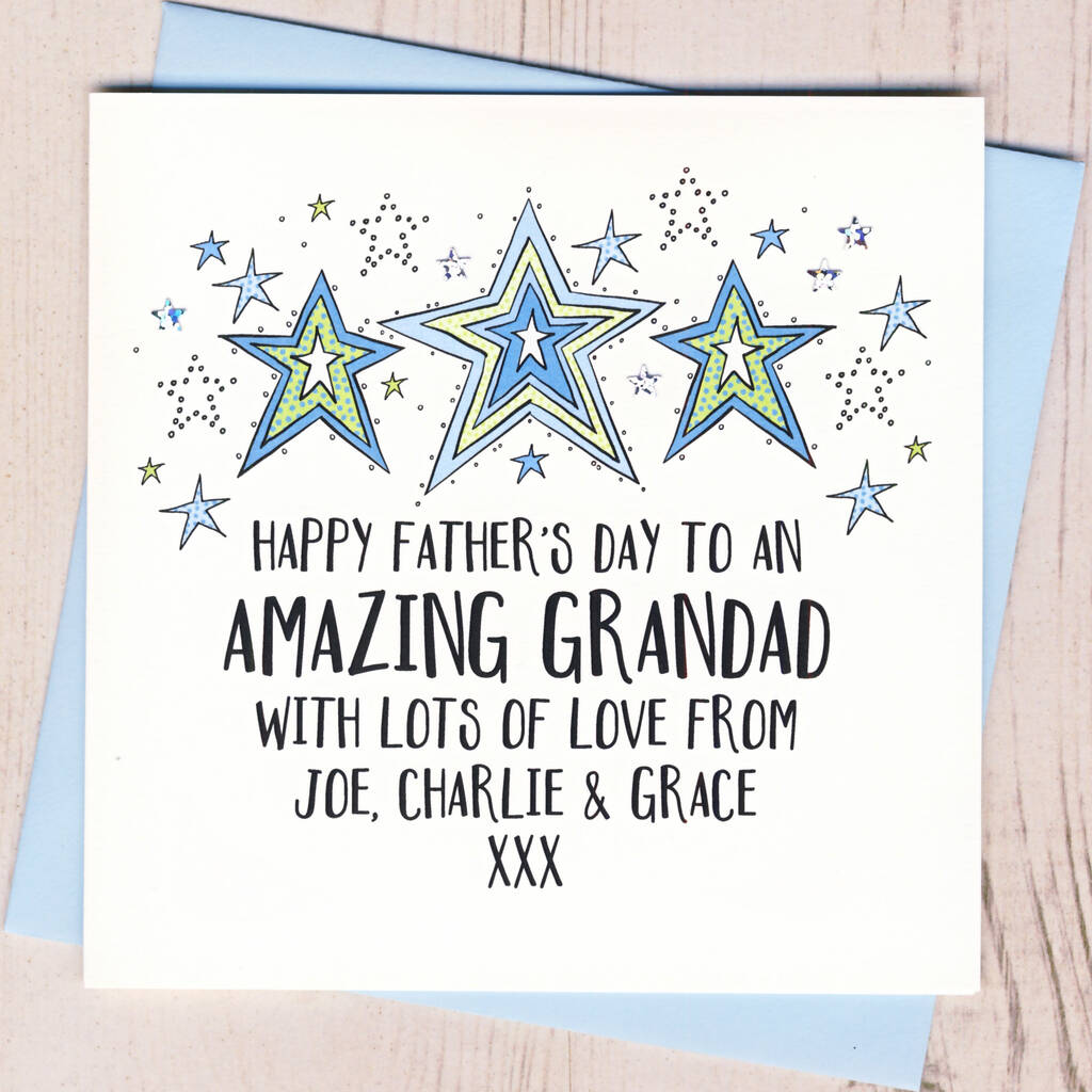 Personalised Father's Day Card For A Grandad