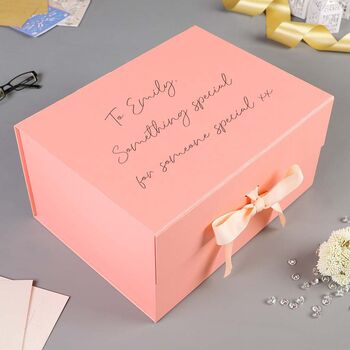 Personalised Luxury Extra Deep A4 Blush Pink Gift Box, 4 of 6