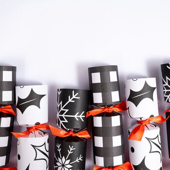 Luxury Stationery Christmas Crackers Black And White, 4 of 5