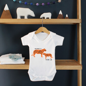 Tiger And Cub Personalised Babygrow, 3 of 6