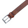 Thick Tan Men's Leather Belt Distressed Finish Width '1.35 inches', thumbnail 2 of 7