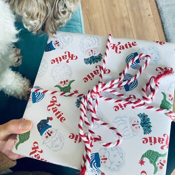 Santa Personalised Christmas Wrapping Paper, 10 of 11