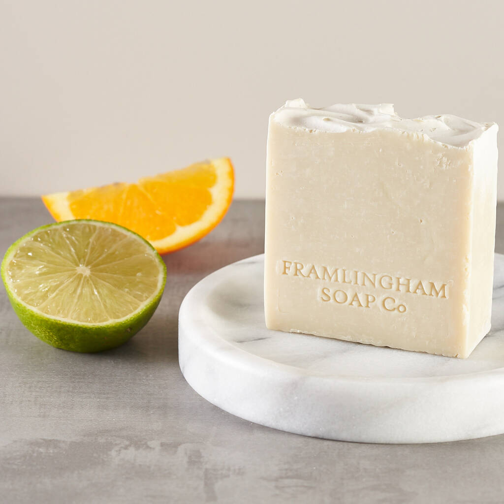 Handmade Lime Basil And Mandarin Soap By all things Brighton beautiful