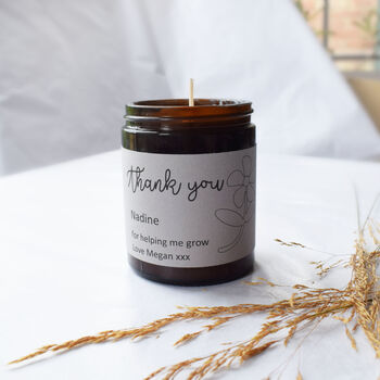 Personalised Thank You For Helping Me Grow Candle, 3 of 6