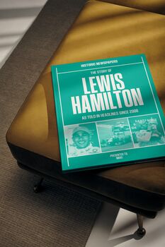 Lewis Hamilton Personalised Formula One Sports Gift Newspaper Book, 5 of 9