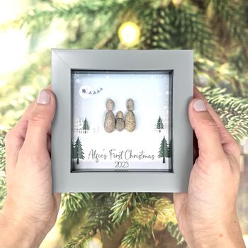Personalised Baby's First Christmas Pebble Picture, 2 of 2